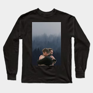 sam and dean last hug scene in heaven with forest supernatural finale Long Sleeve T-Shirt